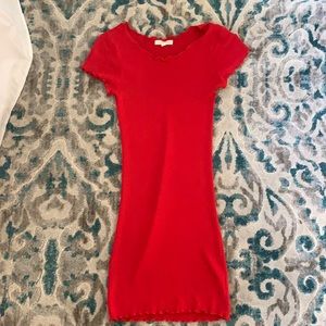 Red bodycon dress